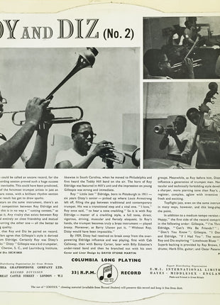 Roy Eldridge And Dizzy Gillespie : Roy And Diz Nº 2 (LP, Album)