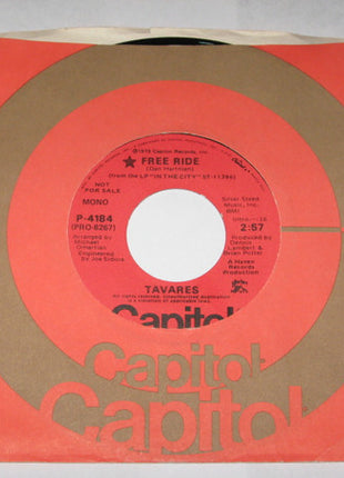 Tavares : Free Ride (7", Mono, Promo)