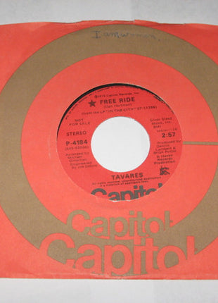Tavares : Free Ride (7", Mono, Promo)