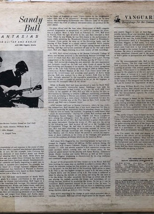 Sandy Bull  With Billy Higgins : Fantasias For Guitar And Banjo (LP, Album, Mono, RP, Gol)