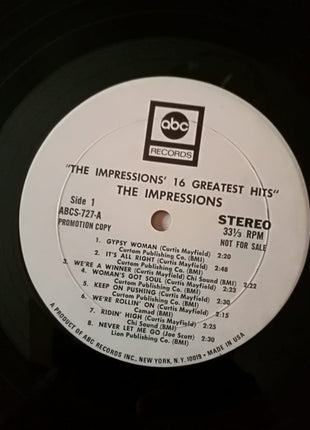 The Impressions : The Best Of The Impressions With Curtis Mayfield (LP, Comp, Promo)