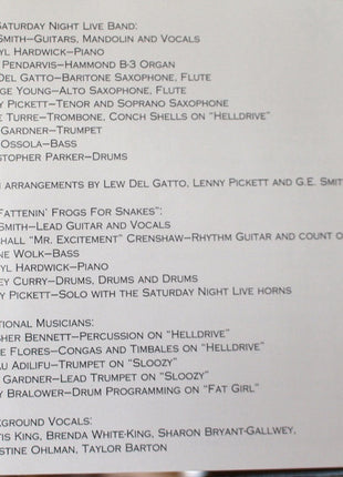 G.E. Smith And The Saturday Night Live Band : Get A Little  (CD, Album)