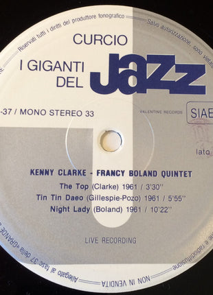Kenny Clarke / Joe Harris (3) / Sahib Shihab / Francy Boland / The Kenny Clarke - Francy Boland Quintet* : I Giganti Del Jazz Vol. 37 (LP, Mono)