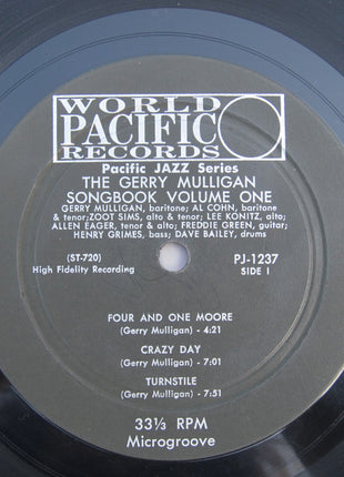 Gerry Mulligan And The Sax Section : The Gerry Mulligan Songbook Volume 1 (LP, Album, Mono)