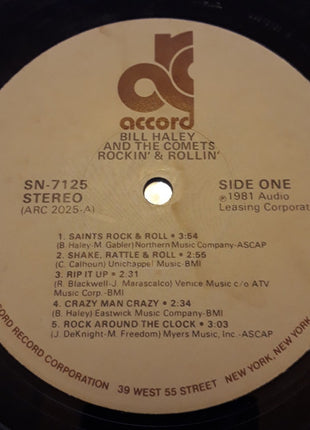 Bill Haley And His Comets : Rockin & Rollin (LP, Comp)