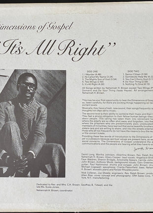 Dimensions Of Gospel : It's All Right (LP)