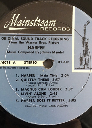 Johnny Mandel : Harper (Original Soundtrack) (LP, Album)