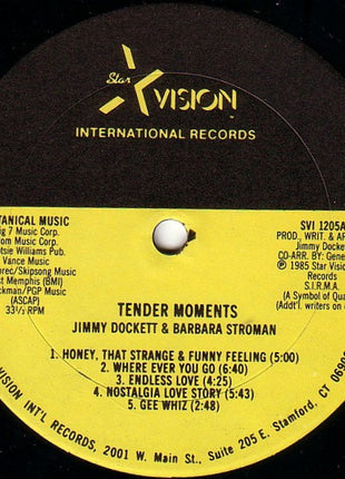 Jimmy Dockett & Barbara Stroman : Tender Moments (LP, Album)