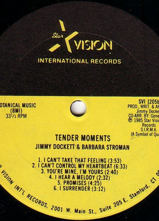 Jimmy Dockett & Barbara Stroman : Tender Moments (LP, Album)