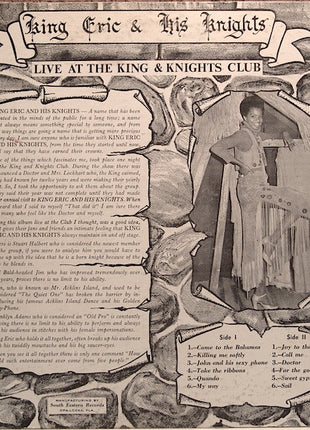 King Eric And His Knights : Live At The King And Knights Club (LP, Album)