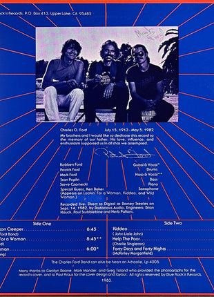 The Charles Ford Band : A Reunion (LP, Album)