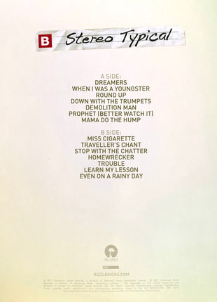 Rizzle Kicks : Stereo Typical (LP, Album, RSD, Ltd, RE, Gre)