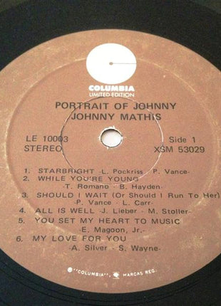 Johnny Mathis : Portrait Of Johnny (LP, Comp, RE)