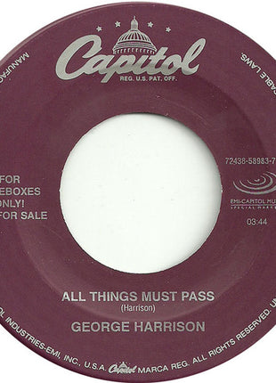 George Harrison : My Sweet Lord (2000) / All Things Must Pass (7", Jukebox, Tra)