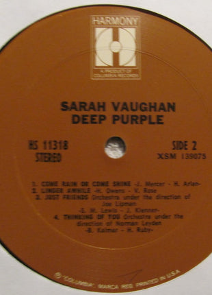 Sarah Vaughan : Deep Purple (LP, Comp)