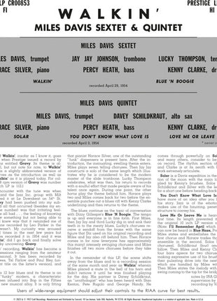 Miles Davis All Stars - Walkin' (original Jazz Classics Series) (Vinyl) (New (N))