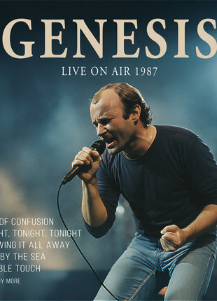 the album cover for Genesis - Live On Air 1987