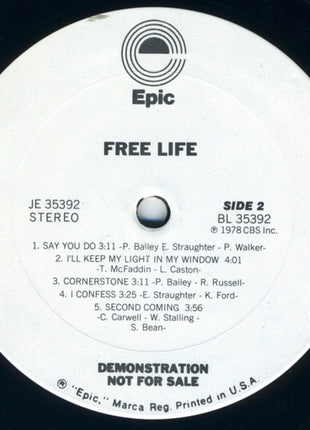Free Life : Free Life (LP, Album, Promo)