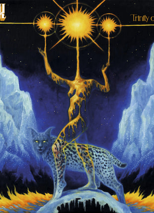 the album cover for Lynx - Trinity Of Suns (Uk)