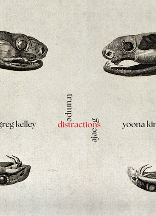 the album cover for Greg Kelley - Distractions for Trumpet & Ajaeng