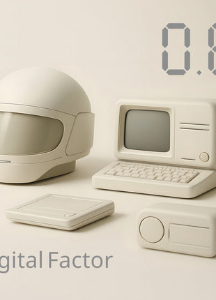 the album cover for Digital Factor - 0.8