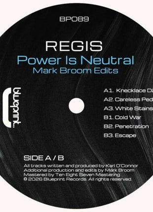 the album cover for Regis - Power Is Neutral (Mark Broom Edits) (Ep)