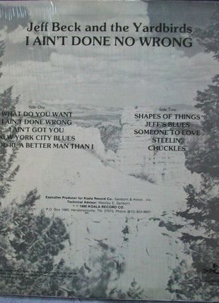 Jeff Beck And The Yardbirds : I Ain't Done No Wrong (LP, Comp)