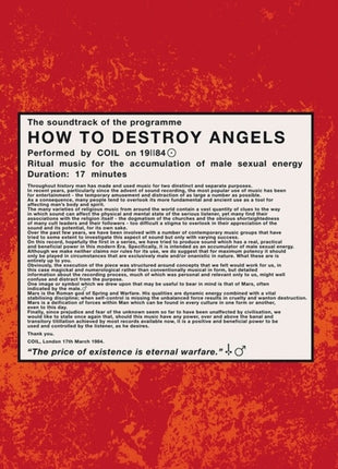 the album cover for Coil - How To Destroy Angels