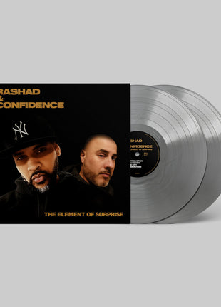 the album cover for Rashad & Confidence - Element of Surprise