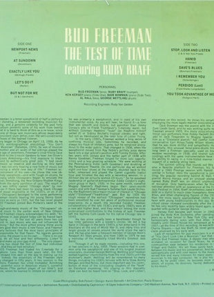 Bud Freeman Featuring Ruby Braff : The Test Of Time (LP, Album, Mono, RE, Ter)