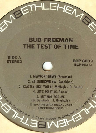 Bud Freeman Featuring Ruby Braff : The Test Of Time (LP, Album, Mono, RE, Ter)