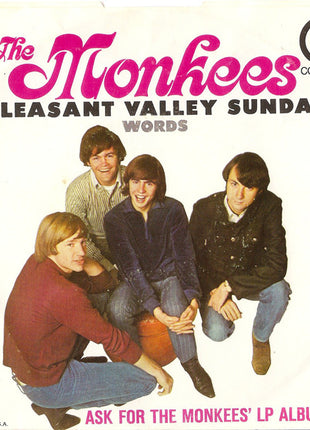 The Monkees : Pleasant Valley Sunday / Words (7", Single, Roc)