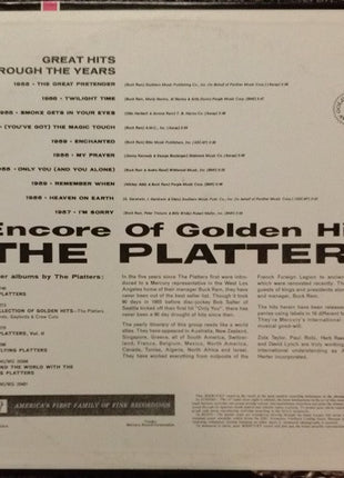 The Platters : Encore Of Golden Hits (LP, Comp, RE)