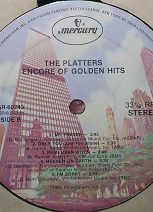The Platters : Encore Of Golden Hits (LP, Comp, RE)