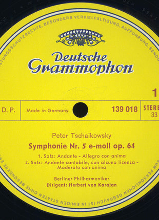 Pyotr Ilyich Tchaikovsky, Berliner Philharmoniker · Herbert von Karajan : Symphonie Nr.5 E-moll Op.64 (LP, RE)
