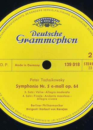 Pyotr Ilyich Tchaikovsky, Berliner Philharmoniker · Herbert von Karajan : Symphonie Nr.5 E-moll Op.64 (LP, RE)