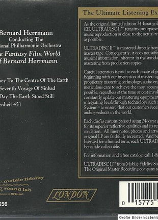 Bernard Herrmann Conducting The National Philharmonic Orchestra* : The Fantasy Film World Of Bernard Herrmann (CD, Album, Ltd, RE, Gol)