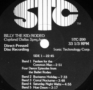 Aaron Copland - Dallas Symphony Orchestra, Donald Johanos : Billy The Kid / Rodeo / Fanfare For The Common Man (LP, Album, RE, Dir)