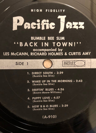 Bumble Bee Slim : Back In Town (LP, Mono)