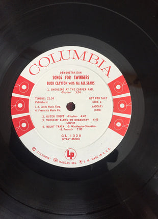 Buck Clayton With His All-Stars : Songs For Swingers (LP, Album, Mono, Promo)