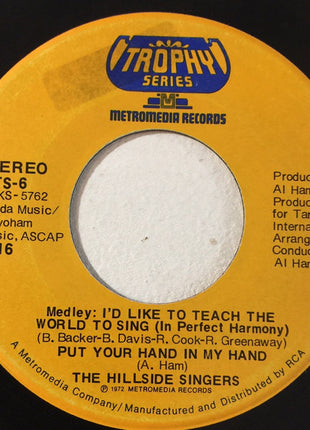 The Hillside Singers : I'd Like To Teach The World To Sing (In Perfect Harmony) / We're Together (7", Single, RE)