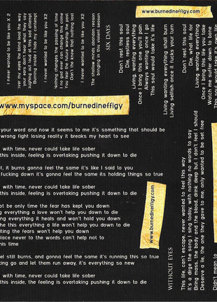 Burned In Effigy : Burned In Effigy (CD, Album)