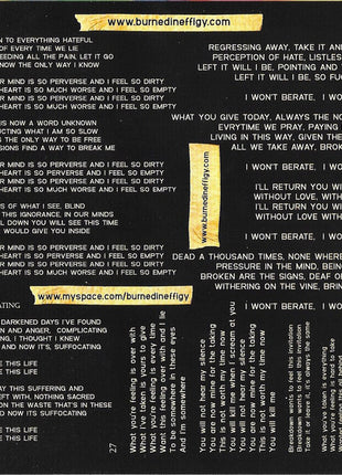 Burned In Effigy : Burned In Effigy (CD, Album)