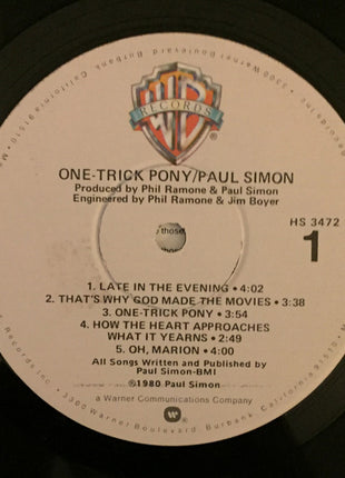 Paul Simon : One-Trick Pony (LP, Album, Win)