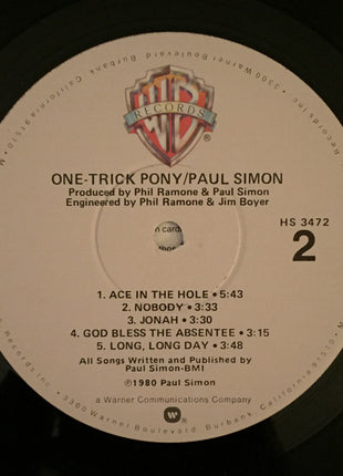 Paul Simon : One-Trick Pony (LP, Album, Win)