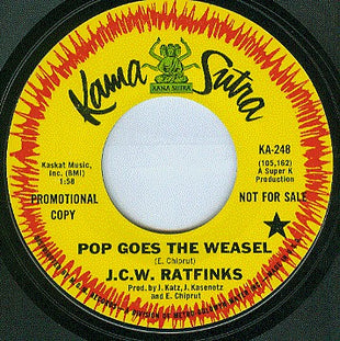 J.C.W. Ratfinks : Pop Goes The Weasel / Magic Windmill (7", Single, Promo)