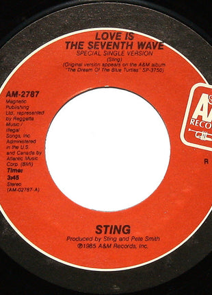 Sting : Love Is The Seventh Wave (Special Single Version) (7", Single, Styrene, R =)