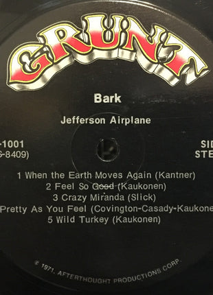 Jefferson Airplane : Bark (LP, Album, Roc)