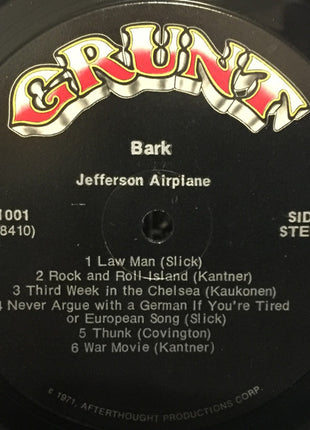 Jefferson Airplane : Bark (LP, Album, Roc)
