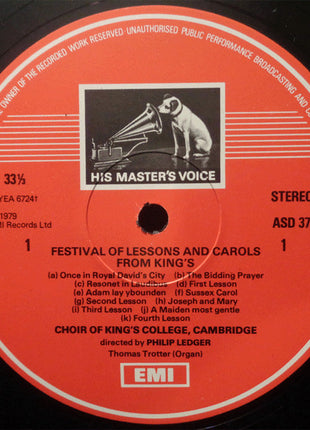 The King's College Choir Of Cambridge Directed By Philip Ledger : A Festival Of Lessons And Carols From King's (LP, Ori)